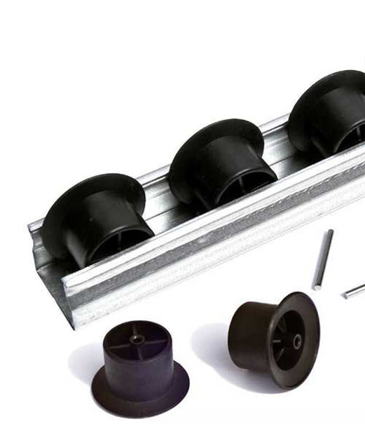 Picture of ESD Black flange Roller P=50 mm