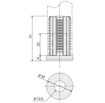 Picture of M12 connector for foot / wheel for GF-N (Std and ESD)