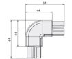 Immagine di Connettore interno nichelato angolo 90° per GF-N