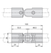 Immagine di Connettore esterno snodato 0-180° in linea per GF-N