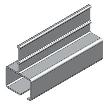 LP-GCAL1 - GUIDA CENTRALE IN ALLUMINIO Immagine di Guida centrale in alluminio per rulliera